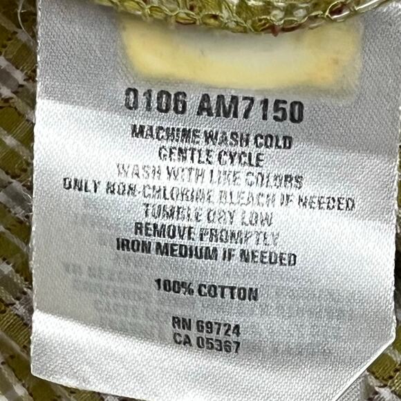 Columbia Men’s XXL Short Sleeve Shirt Yellow Plaid Cotton Casual Button Down 2XL - Picture 12 of 12